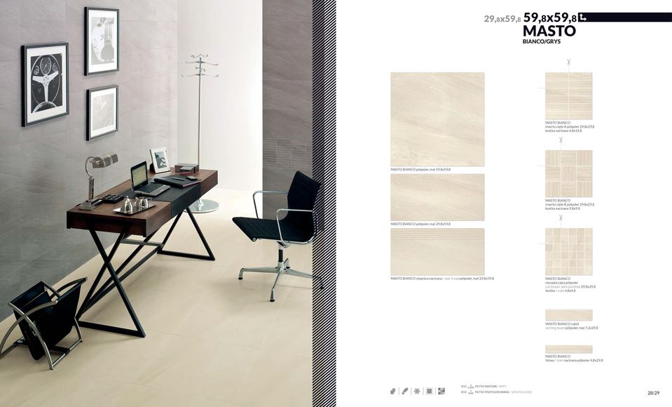 mosaic semi-polished kostka / cube