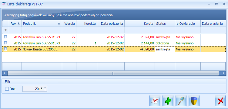 2. Księgowość. Eksport do systemu e-deklaracje. W związku z brakiem schem na dzień udostępnienia wersji Comarch ERP Optima 2016