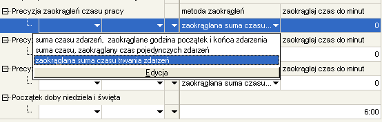 zdarzenia nieobecności bez potrąceń, zdarzenia które mają ustawione rodzaj zdarzenia Czas pracy, atrybut nieobecności jest zaznaczony, typ wybrany bez potrąceń 3.