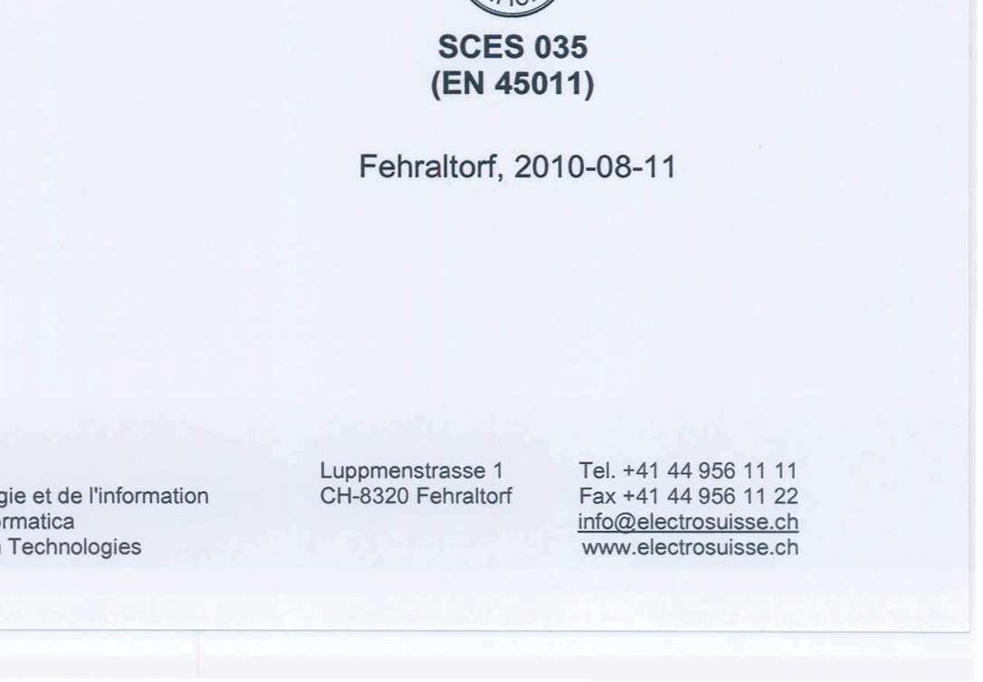Dopuszczenia CERTIFICATE IQNet and SQS hereby certify that the organisation Swiss Pump Company AG 3645