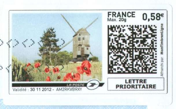 Znaczki pocztowe - Francja z 2012