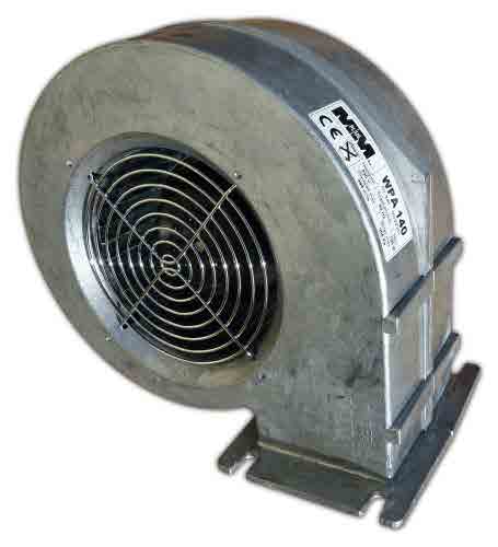 WPA 140 na miał, ekogroszek, itp. Typ WPA 140 Typ silnika RF2C-140/059 K172 Napięcie znamionowe: 230V/50Hz Spręż max. 355 Pa Wydatek max. 395 m3/h Pręd.