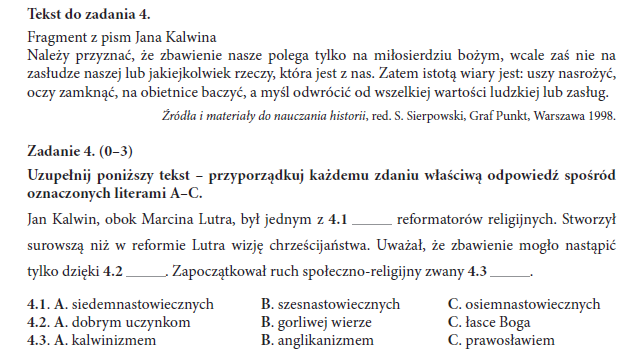 powstania kościoła anglikańskiego 4.1 4.2 4.3 62% 65% 81% umiarkowanie umiarkowanie łatwe 5 II.