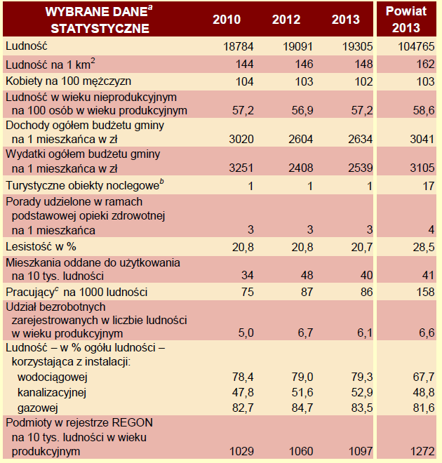 3.3 SFERA SPOŁECZNA 3.3.1. STRUKTURA DEMOGRAFICZNA Na dzień 31 grudnia 2013 r. obszar Gminy Bochnia zamieszkuje łącznie 19 305 osób.