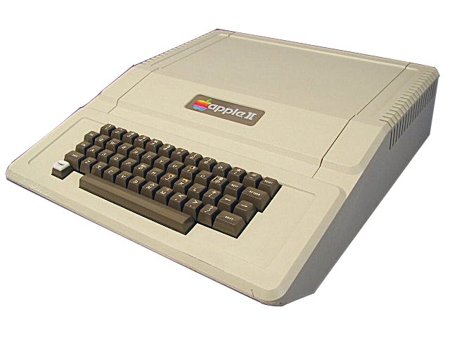 Pierwsze komputery osobiste 5 czerwca 1977 roku firma Apple Computer wypuściła na rynek komputer Apple ][. Pierwszy komputer osobisty, który zyskał ogromną popularność.