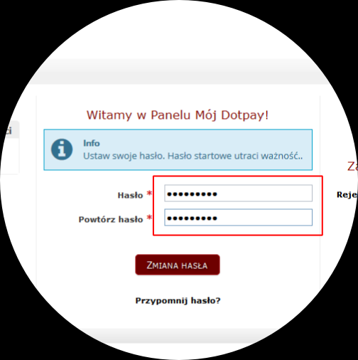 I. PIERWSZE LOGOWANIE I AKTYWACJA KONTA Strona 4 / 15 1. Wejdź na stronę logowania do panelu administracyjnego dostępną pod adresem https://ssl.dotpay.