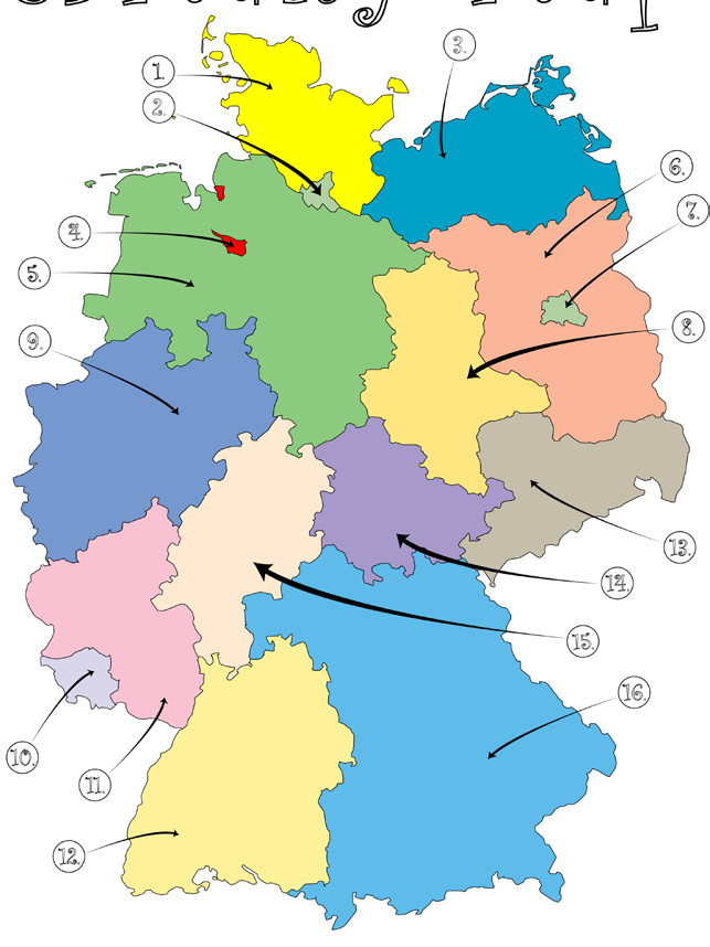 Ostern 2011 in Deutschland 1. Wie heißen die deutschen Bundesländer? Ergänze die Tabelle. Jak nazywają się niemieckie landy? Uzupełnij tabelę. 2. Sieh dir die Tabelle an und verbinde die Satzteile.