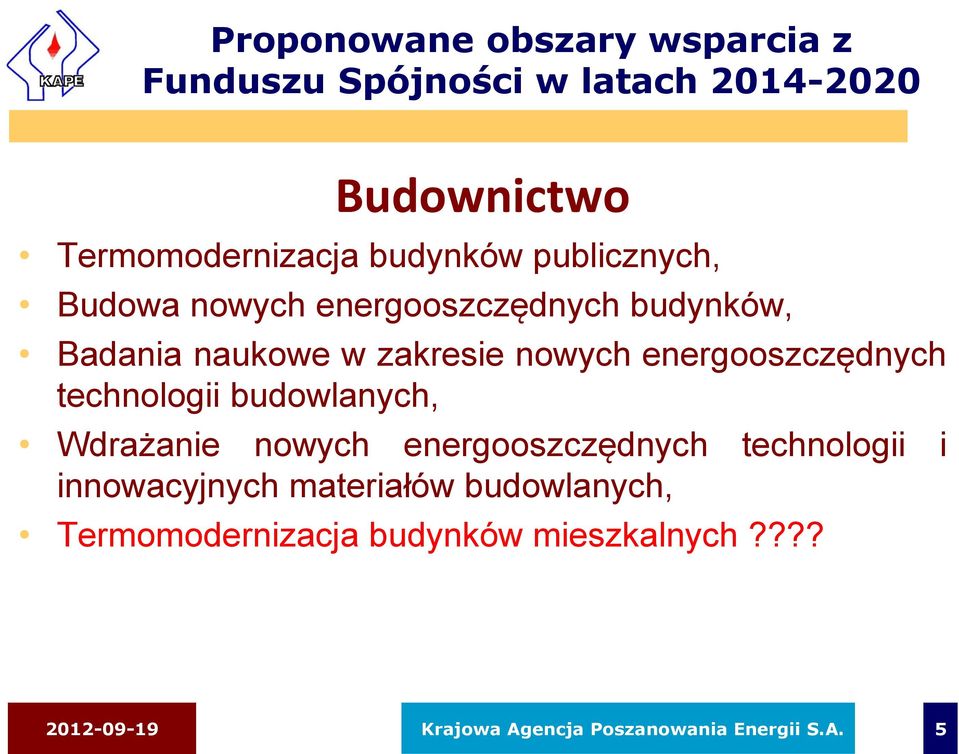 energooszczędnych technologii budowlanych, Wdrażanie nowych energooszczędnych technologii i innowacyjnych