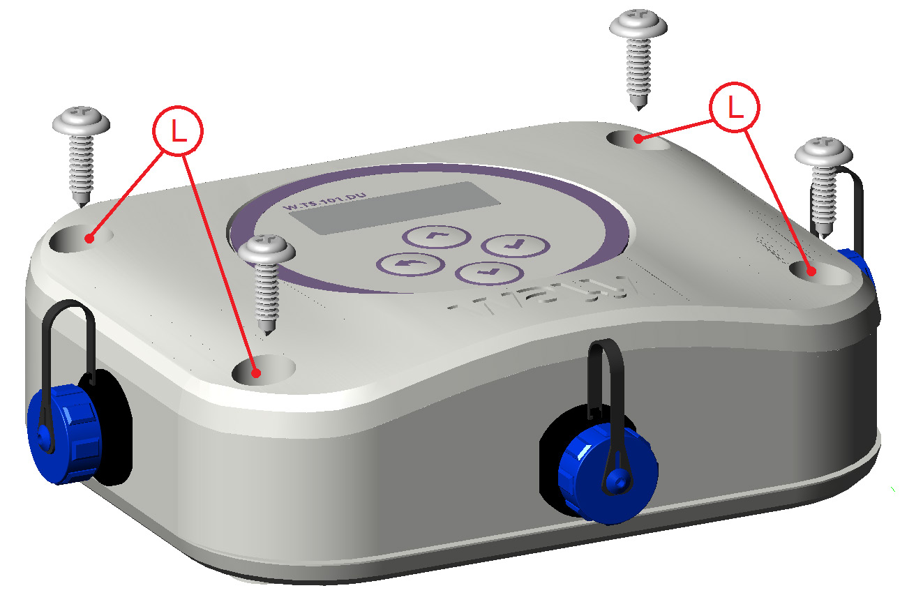 Budowa Kanałowy czujnik temperatury i wilgotności składa się z dwóch części: lancy pomiarowej zawierającej element pomiarowy i modułu interfejsu.