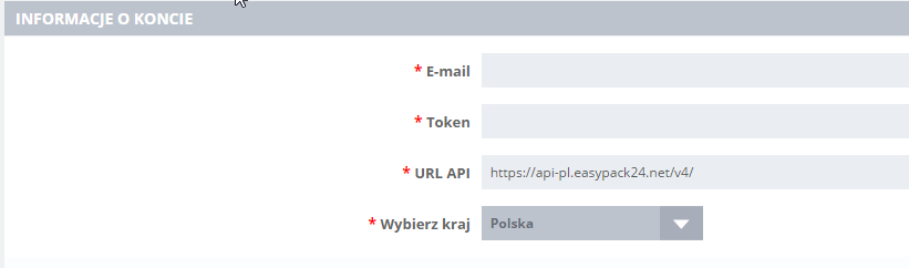 3 3. Konfiguracja Moduł pozwala na zintegrowanie sklepu z firmą kurierską InPost dla jednego z trzech rynków: Polska, Francja, Włochy.