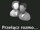 GŁÓWNE FUNKCJE URZĄDZENIA Dostępne opcje: Klawiatura numeryczna Pojedyncze naciśnięcie tego przycisku powoduje przełączenie dźwięków na telefon Przełącz rozmowę konferencyjną Przełącz rozmowę 6.3.9.5.