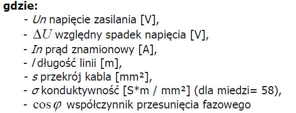 zasilaniu oświetlenia ulicznego są spadki napięcia na