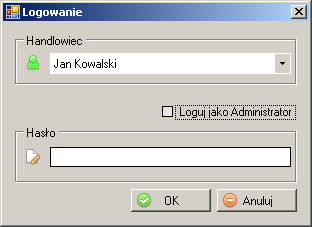 Instrukcja obsługi Gdy połączenie zostanie prawidłowo skonfigurowane, przy pierwszym uruchomieniu programu pojawi się następujące okno: Należy wybrać sposób rozliczania handlowców właściwy dla naszej