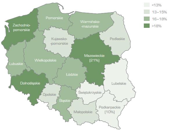 podkarpackim i świętokrzyskim.