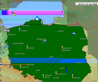 I nigdy nie zgadniecie, co się stało 10 minut później :) Żródło: IMGW Widzimy więc, że nie są to żadne zdjęcia chemtraili, tylko tzw. echa stałe.