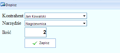 W przypadku pracowników, maszyn i firm metodologia jest ta sama, natomiast w zakładce lokalizacje pojawia się jeszcze dodatkowa opcja- domyślna.