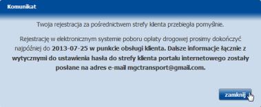 PIERWSZA REJESTRACJA POJAZDU Wprowadź dane potrzebne do rejestracji pojazdu w elektronicznym systemie poboru opłat drogowych.