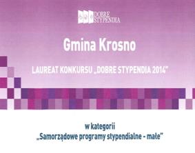 Samorządowy Lider Edukacji - przyznawany dla Gminy Krosno corocznie od 2011,,Srebrny znak Jakości 2014, dwukrotny tytuł PRIMUS Tytuł Mecenasa Wiedzy dla Prezydenta
