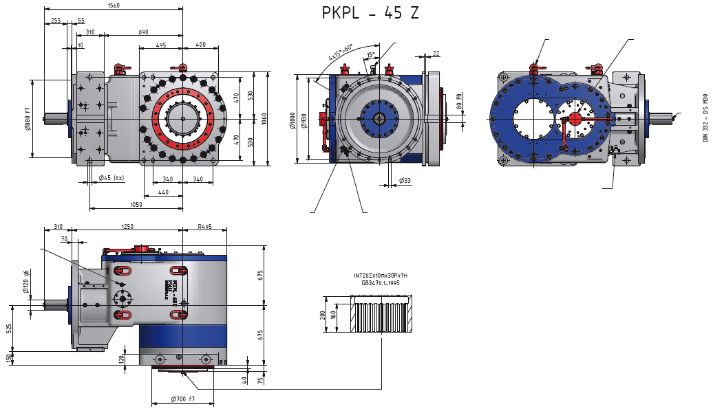 Lifting points Breather Side of motor Side of