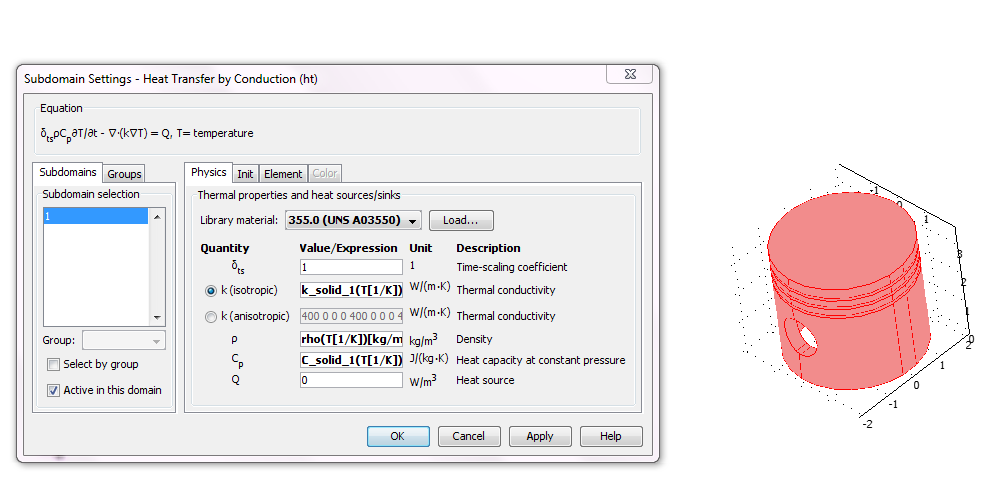 Import modelu do odpowiedniego modułu programu COMSOL Rys 1.3.