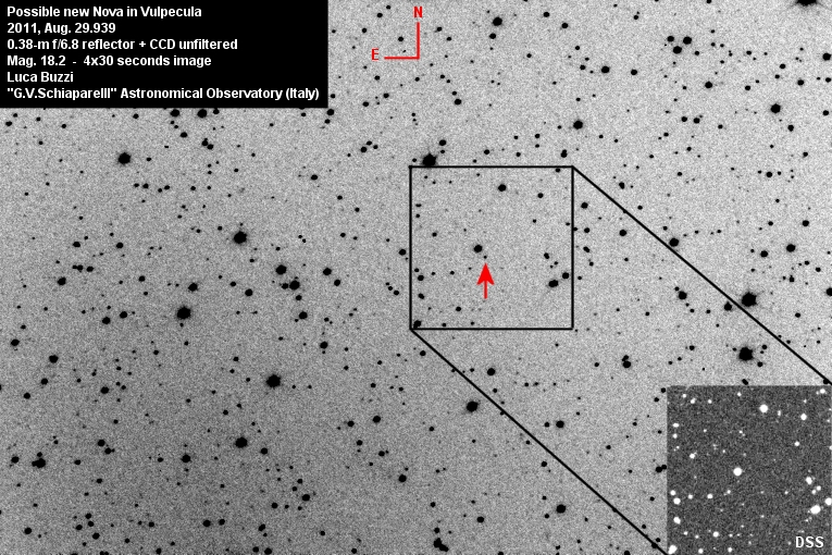 PROXIMA 4/2011 strona 9 Źródła: http://www.aavso.org/aavso-alert-notice-444 http://adsabs.harvard.edu/abs/2011cbet.2796...1b Nowa Lisa 2011 Na temat tej nowej wiadomości są nadzwyczaj skąpe.