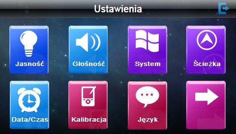 Ustawienia systemowe Kliknij w ikonkę znajdującą się w menu głównym