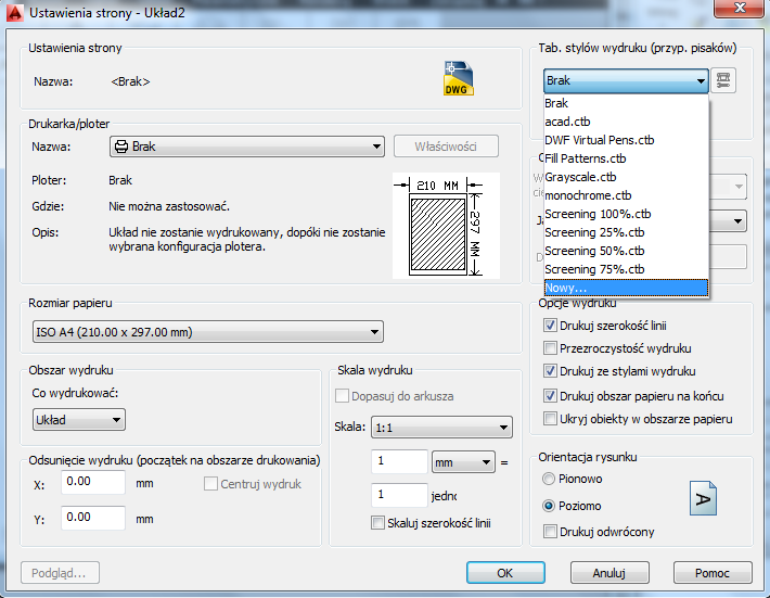 W wersji 2014 pliki te są przechowywane np. w katalogu:...\autodesk\autocad2014\r19.0\plk\plotters\plot Styles\ (gdzie... oznacza standardowy katalog zależny od wersji systemu).