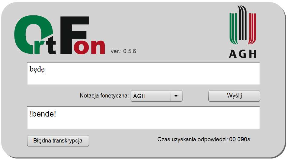 Transkrypcje - ortfon Zamiana zapisu ortograficznego na transkrypcję fonetyczną 37 klas fonemów podstawowych ( w wersji 2.