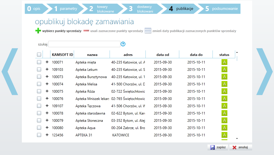 Kreowanie polityki zatowarowania blokady zamówień i 1.