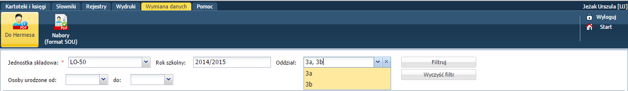 Wymiana danych z innymi programami Wymiana danych z innymi programami Dane gromadzone w systemie Uczniowie Optivum NET+ mogą być wykorzystywane także w programach i systemach współpracujących z