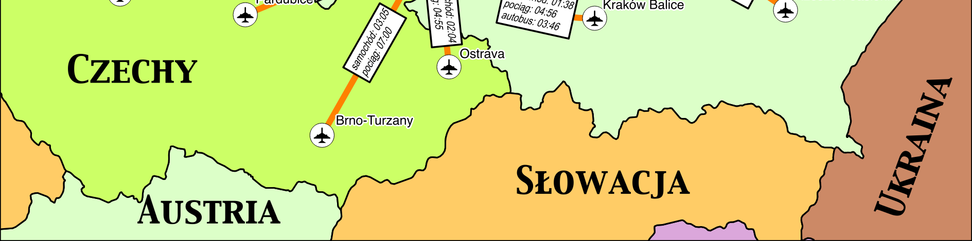 lotnisk pasażerskich występuje przy dojazdach samochodami osobowymi, które umożliwiają wykonywanie podróży bezpośrednich ze wszystkich miejscowości na obszarze objętym Studium.