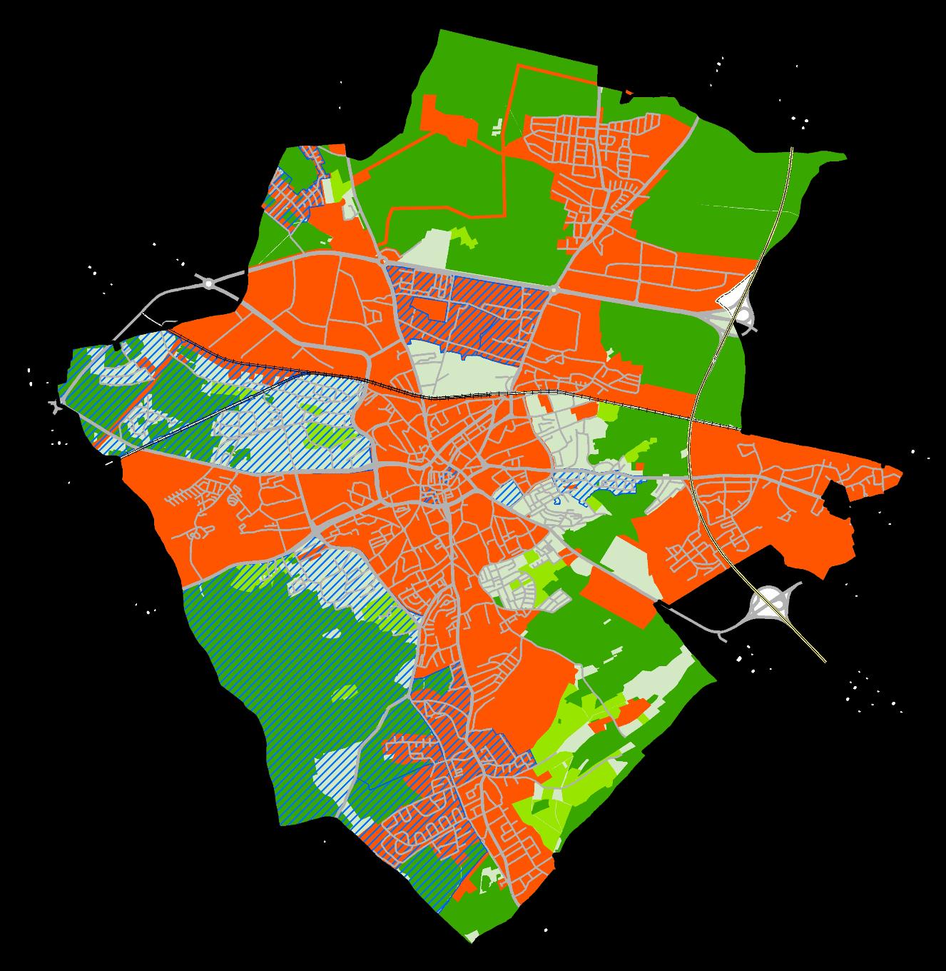 Energetyczny Audyt Miejski Zielona Góra Mapa terenów objętych