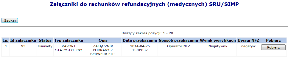 Rys. 12.36 podgląd faktury VAT 4. Aby powrócić do rachunków refundacyjnych, należy w oknie pobrania widoku e-faktury wybrać. 12.9.