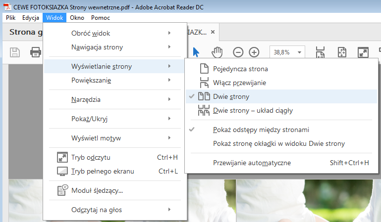 Sprawdź swoje pliki PDF Po eksporcie PDF sprawdź swój PDF w Adobe Acrobat Professional lub Adobe Acrobat Reader.