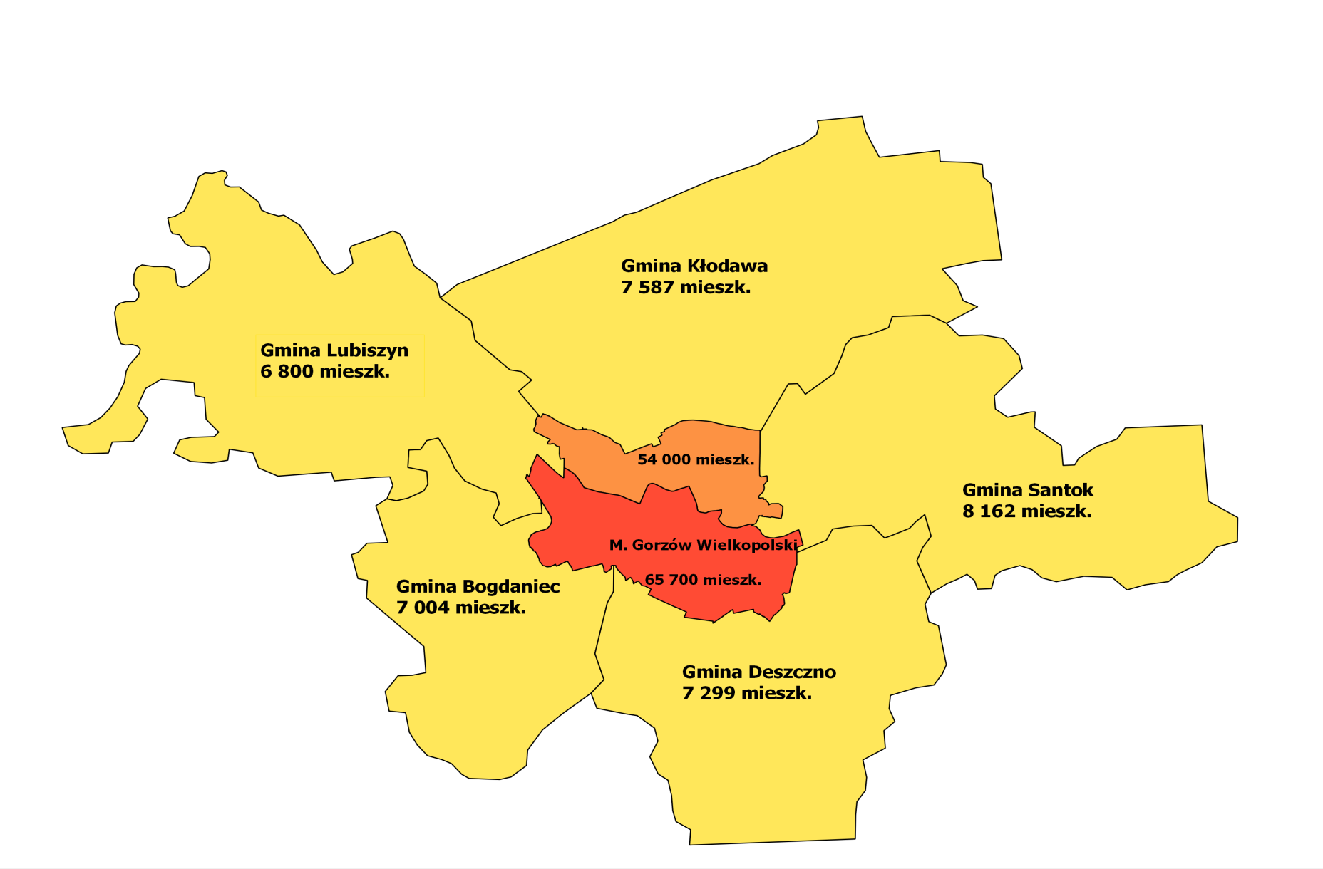 MAPA PODZIAŁU ZCG MG-6 NA SEKTORY ODBIORU ODPADÓW