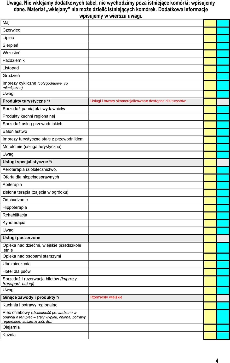 niepełnosprawnych Apiterapia zielona terapia (zajęcia w ogródku) Odchudzanie Hippoterapia Rehabilitacja Kynoterapia Usługi poszerzone Opieka nad dziećmi, wiejskie przedszkole letnie Opieka nad