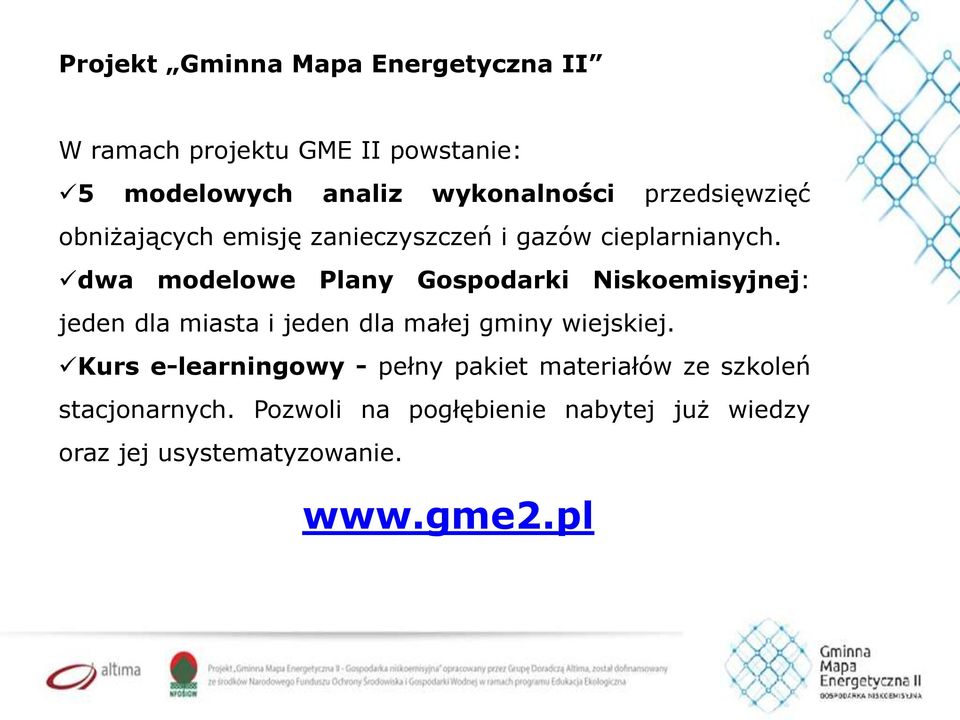 dwa modelowe Plany Gospodarki Niskoemisyjnej: jeden dla miasta i jeden dla małej gminy wiejskiej.