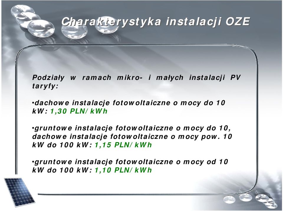 fotowoltaiczne o mocy do 10, dachowe instalacje fotowoltaiczne o mocy pow.