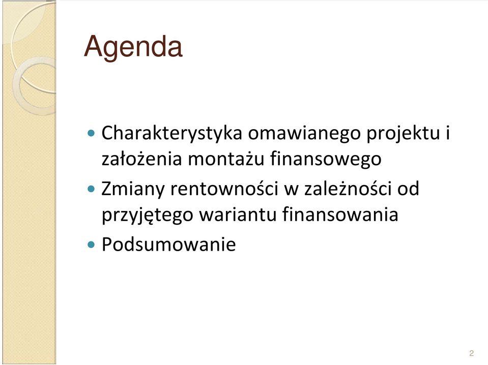 finansowego Zmiany rentowności w