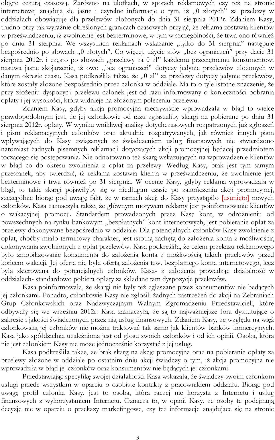 dnia 31 sierpnia 2012r.