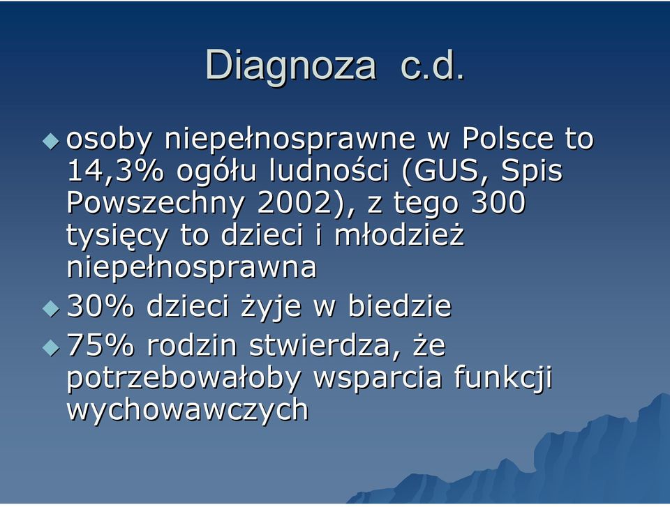 Spis Powszechny 2002), z tego 300 tysięcy to dzieci i młodzież