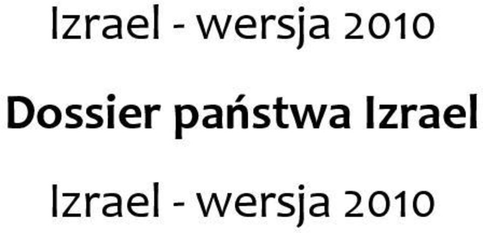 państwa Izrael