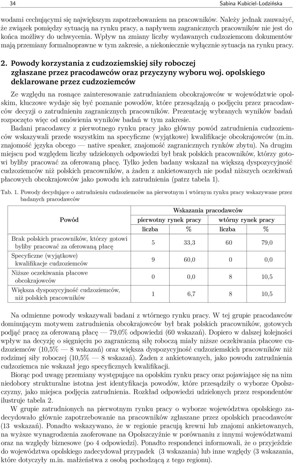 Wpływ na zmiany liczby wydawanych cudzoziemcom dokumentów mają przemiany formalnoprawne w tym zakresie, a niekoniecznie wyłącznie sytuacja na rynku pracy. 2.