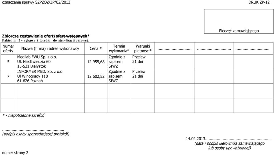 Niedźwiedzia 60 15-531 Białystok INFORMER MED. Sp. z o.