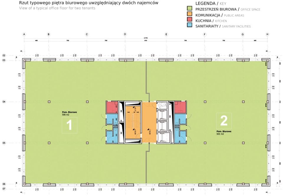 LEGENDA / KEY PRZESTRZEÑ BIUROWA / OFFICE SPACE