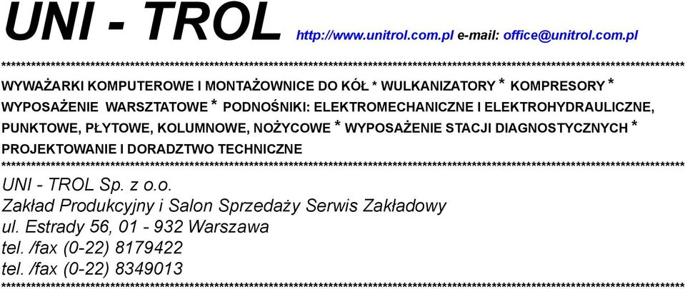 pl ****************************************************************************************************************************************** WYWA ARKI KOMPUTEROWE I MONTA OWNICE DO KÓ *