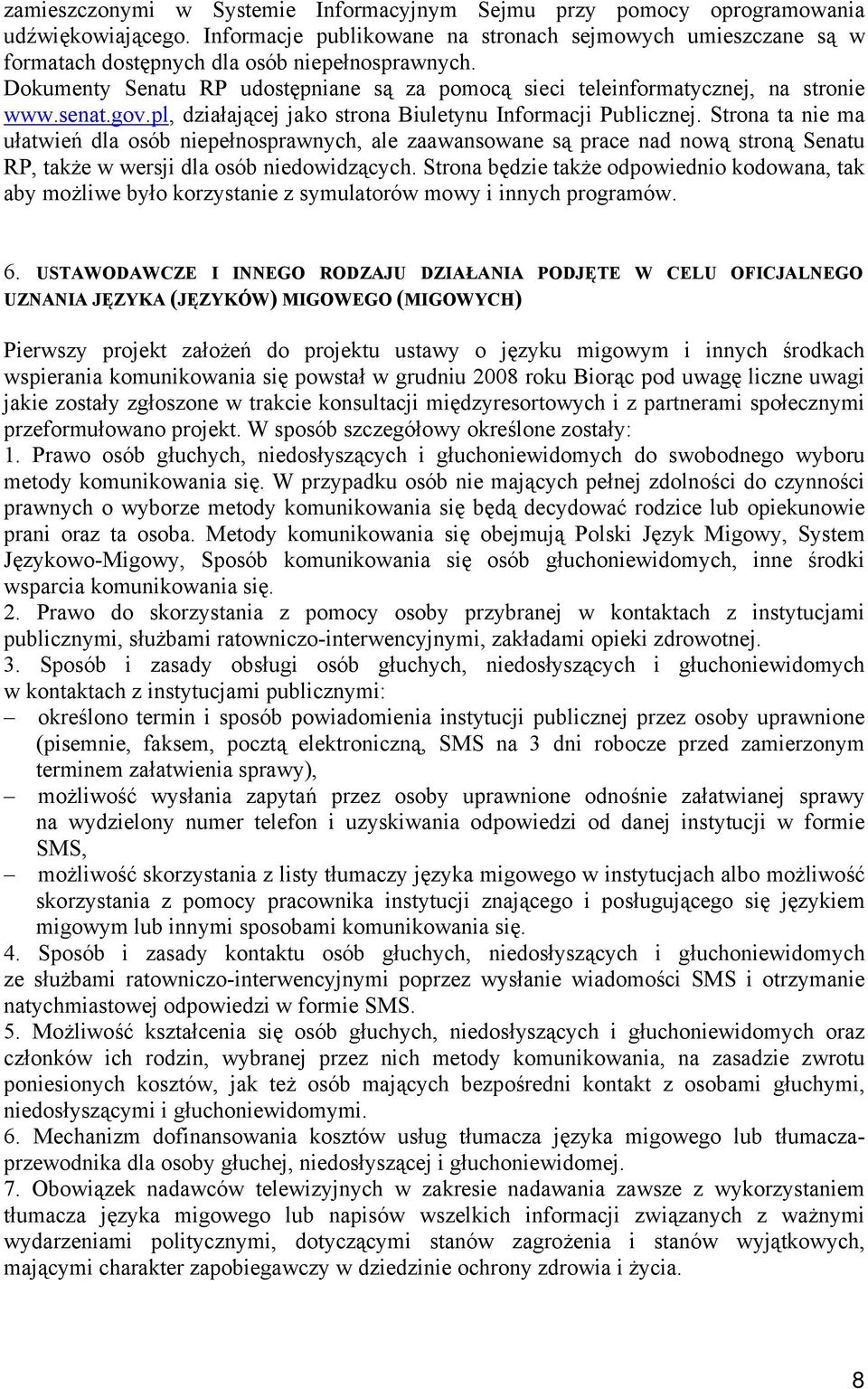 senat.gov.pl, działającej jako strona Biuletynu Informacji Publicznej.