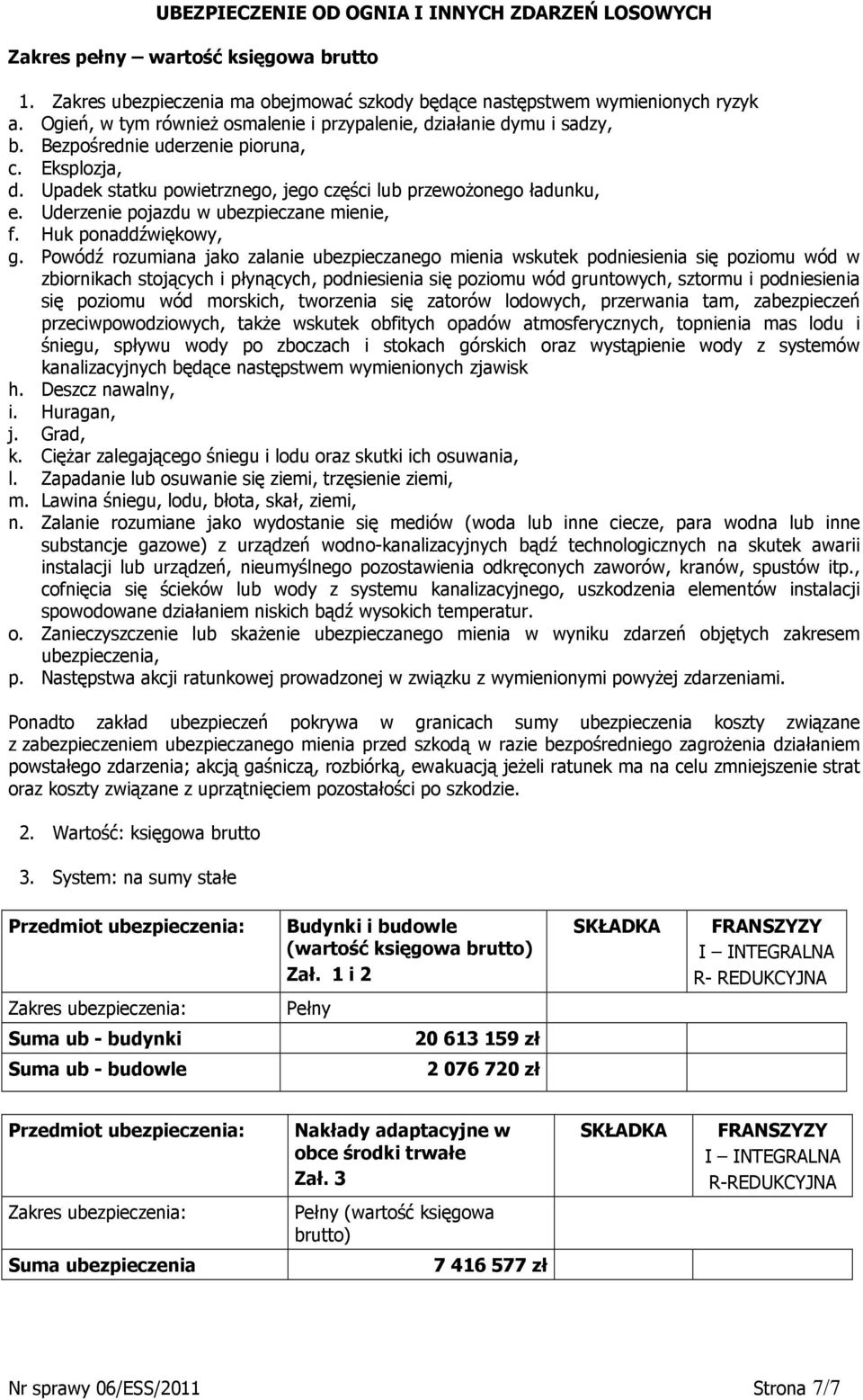 Uderzenie pojazdu w ubezpieczane mienie, f. Huk ponaddźwiękowy, g.