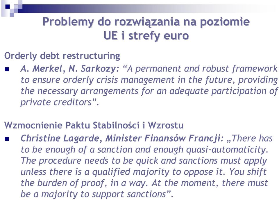 of private creditors.