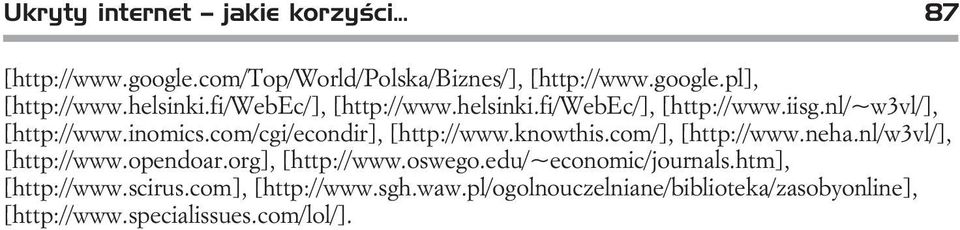 com/cgi/econdir], [http://www.knowthis.com/], [http://www.neha.nl/w3vl/], [http://www.opendoar.org], [http://www.oswego.